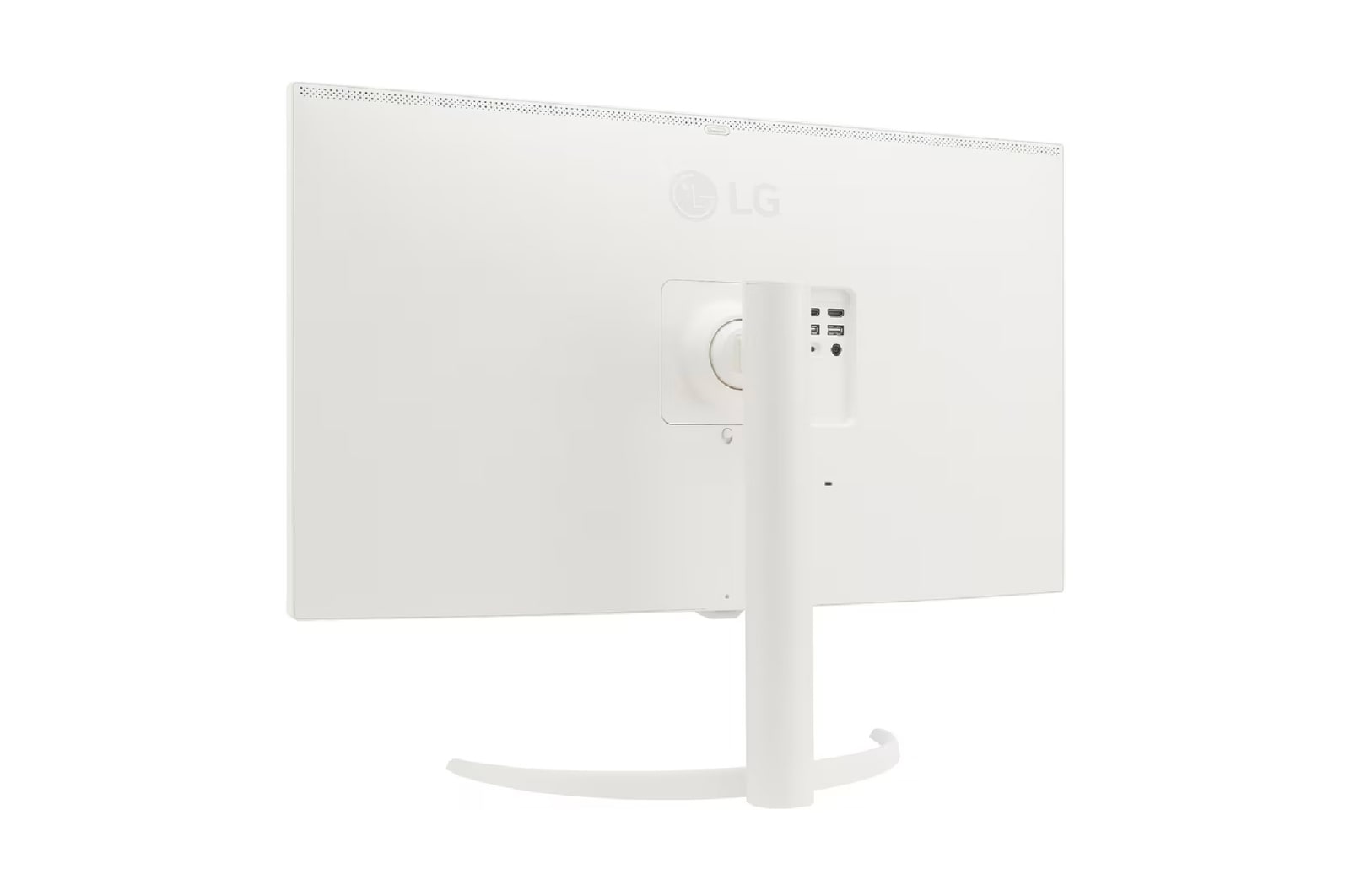 Vista trasera diagonal del LG Smart Monitor